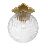 Crystorama Orly 10'' Aged Brass Semi Flush Mount