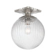 Crystorama Orly 10'' Polished Nickel Semi Flush Mount