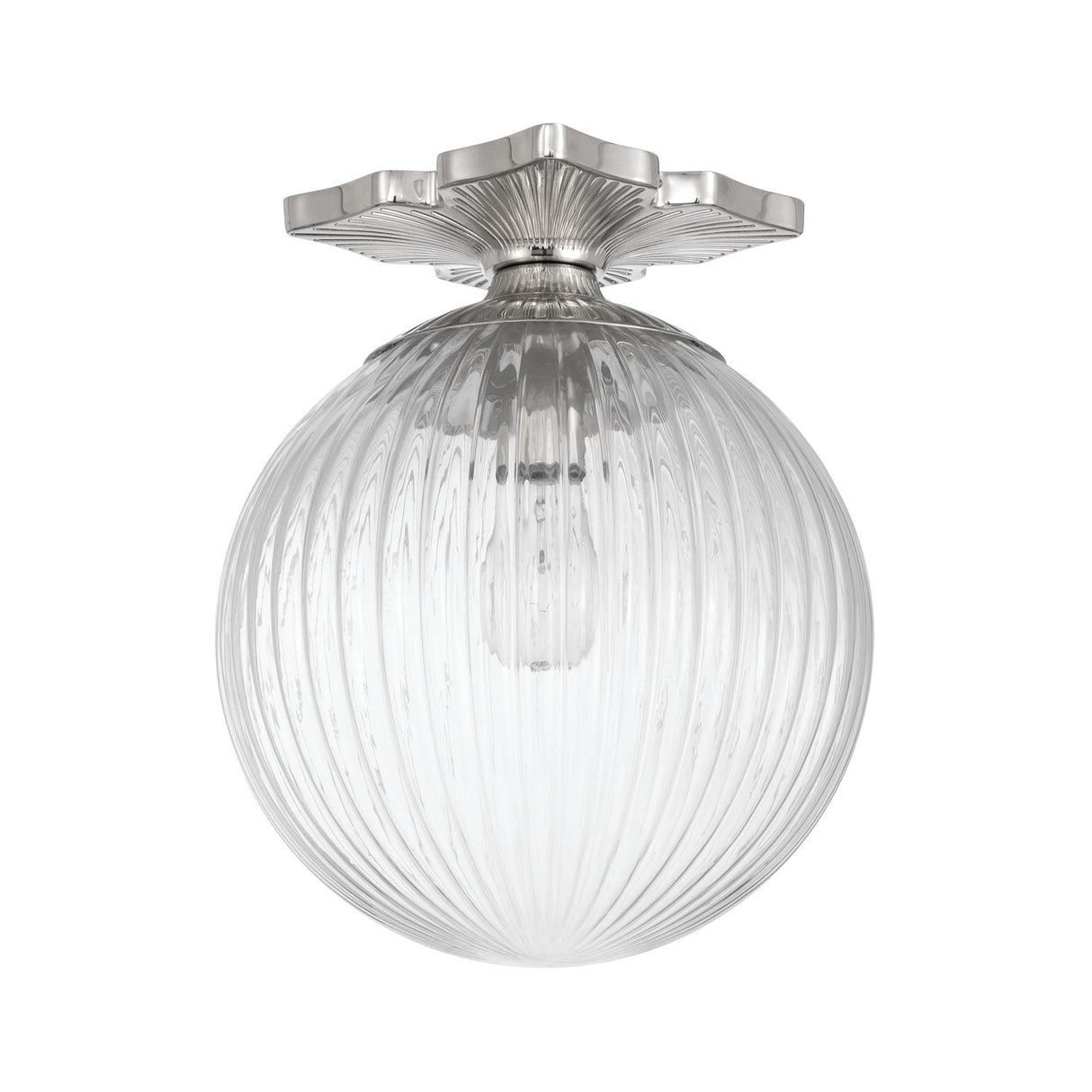 Crystorama Orly 10'' Polished Nickel Semi Flush Mount
