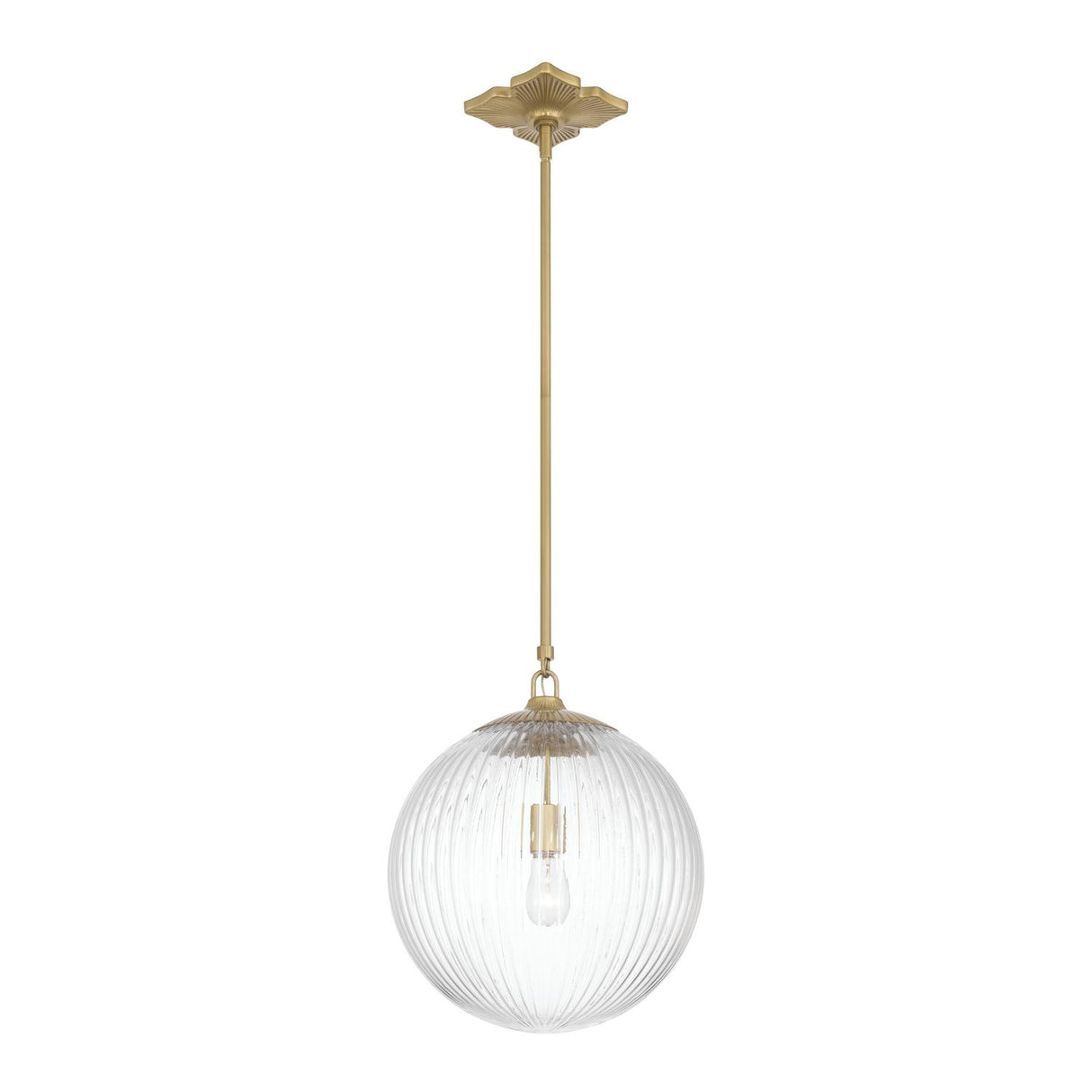 Crystorama Orly 14'' Aged Brass Pendant