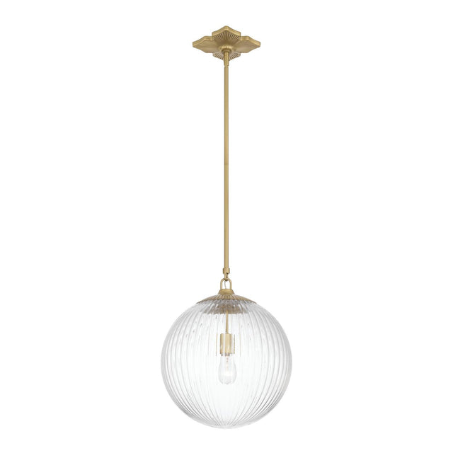 Crystorama Orly 14'' Aged Brass Pendant