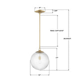 Crystorama Orly 14'' Aged Brass Pendant