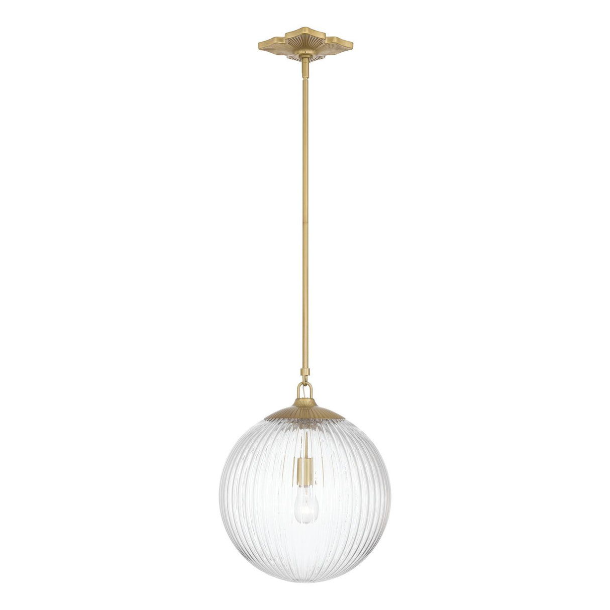 Crystorama Orly 14'' Aged Brass Pendant