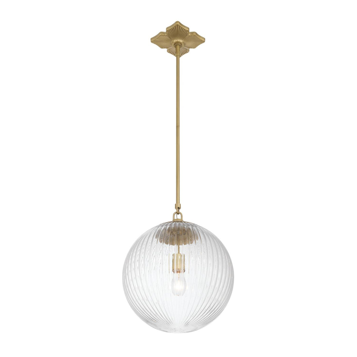 Crystorama Orly 14'' Aged Brass Pendant