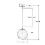 Crystorama Orly 14'' Polished Nickel Pendant