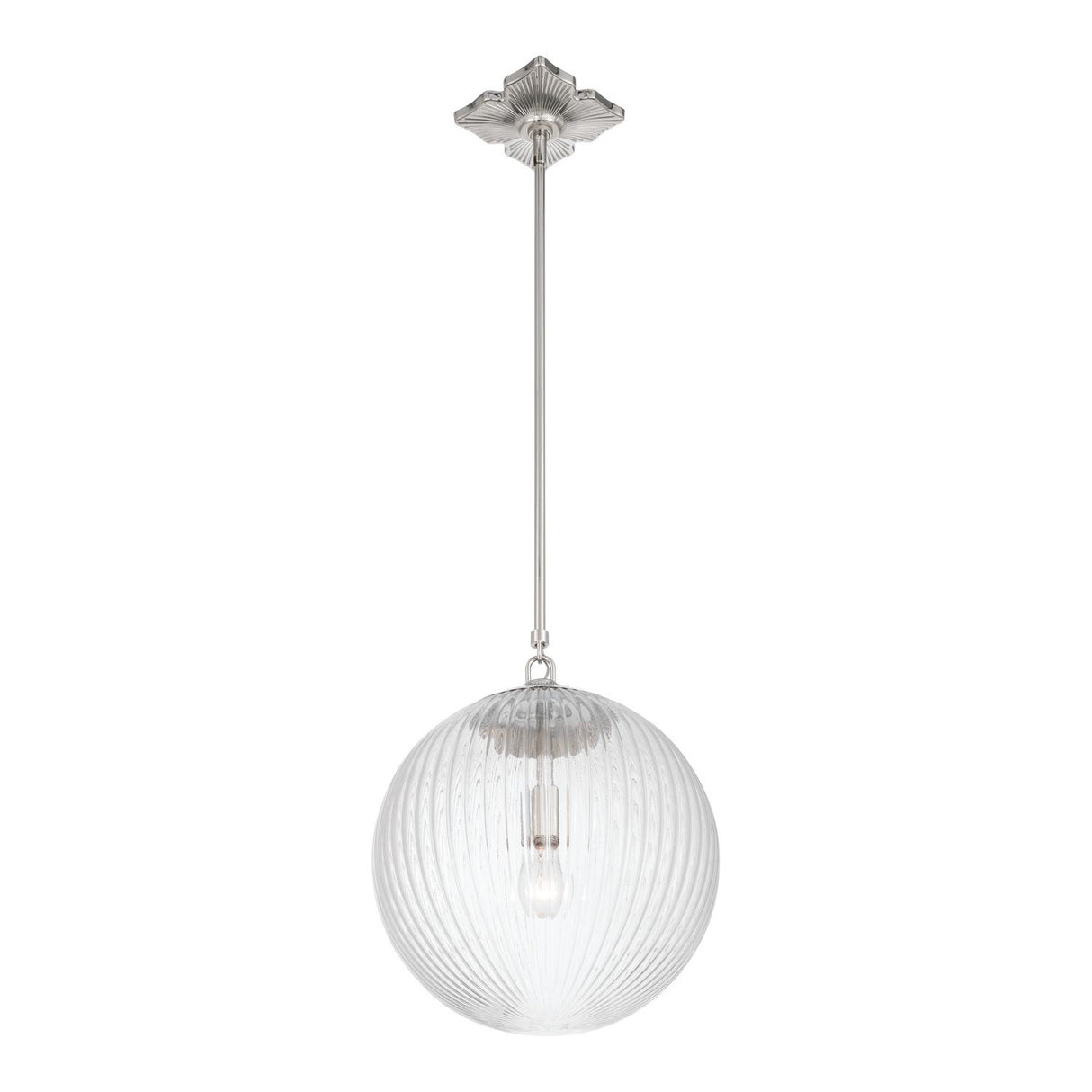 Crystorama Orly 14'' Polished Nickel Pendant