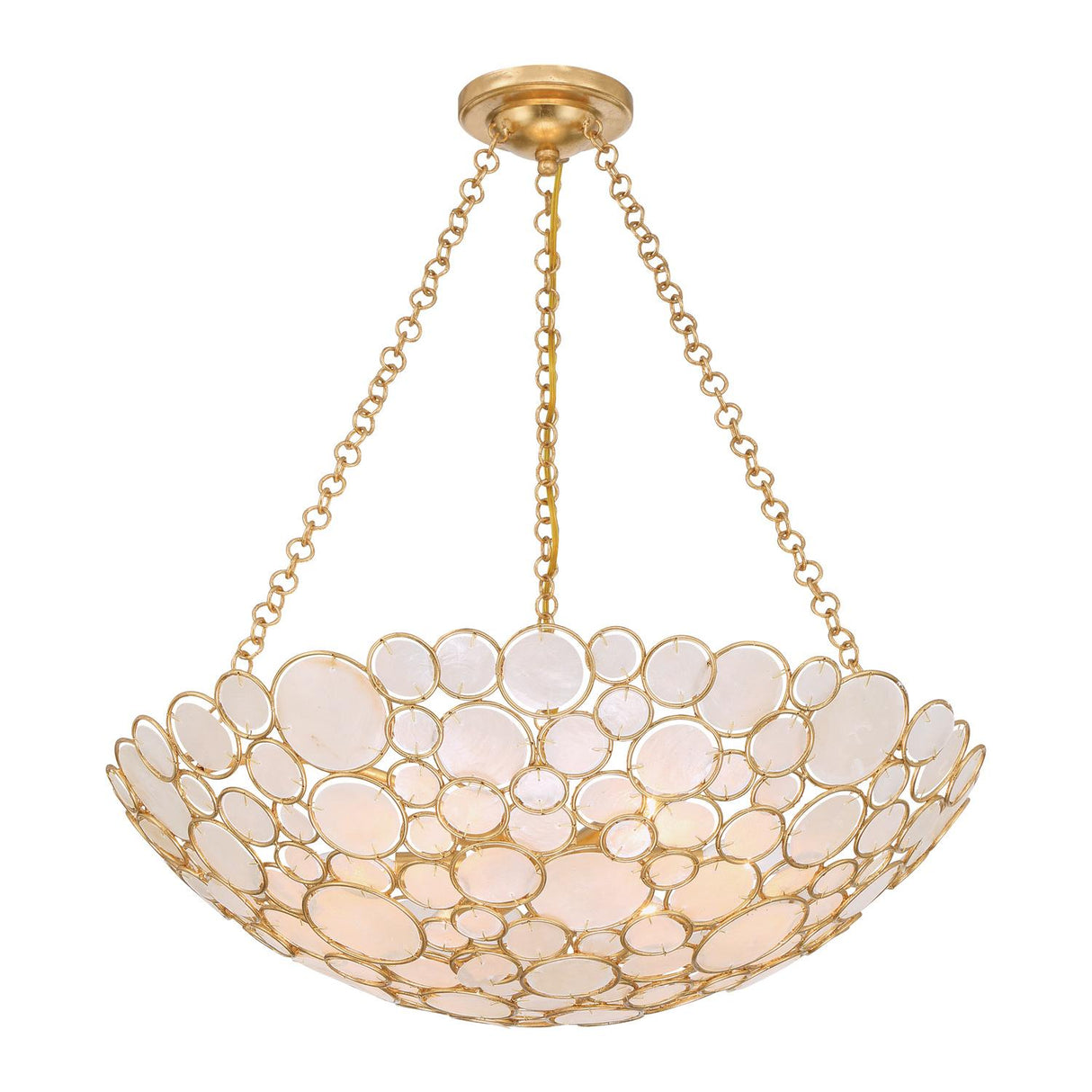 Crystorama Palla 24.5'' Antique Gold Chandelier