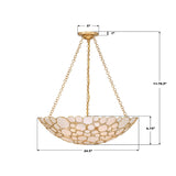 Crystorama Palla 24.5'' Antique Gold Chandelier
