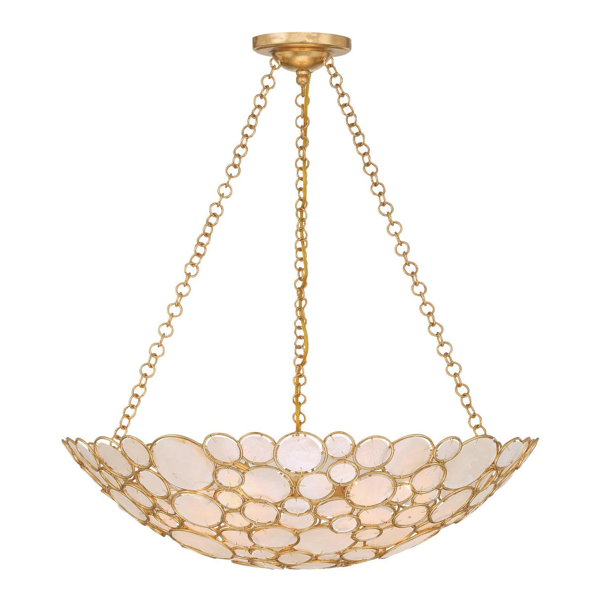 Crystorama Palla 24.5'' Antique Gold Chandelier