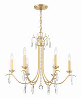 Crystorama Rollins 28'' Antique Gold Chandelier