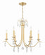 Crystorama Rollins 28'' Antique Gold Chandelier