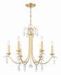 Crystorama Rollins 28'' Antique Gold Chandelier
