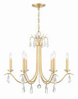 Crystorama Rollins 28'' Antique Gold Chandelier