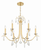 Crystorama Rollins 28'' Antique Gold Chandelier