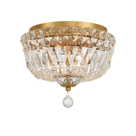 Crystorama Roslyn 10'' Aged Brass Flush Mount