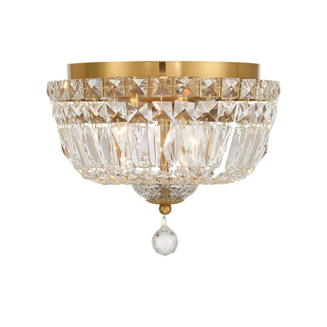 Crystorama Roslyn 10'' Aged Brass Flush Mount