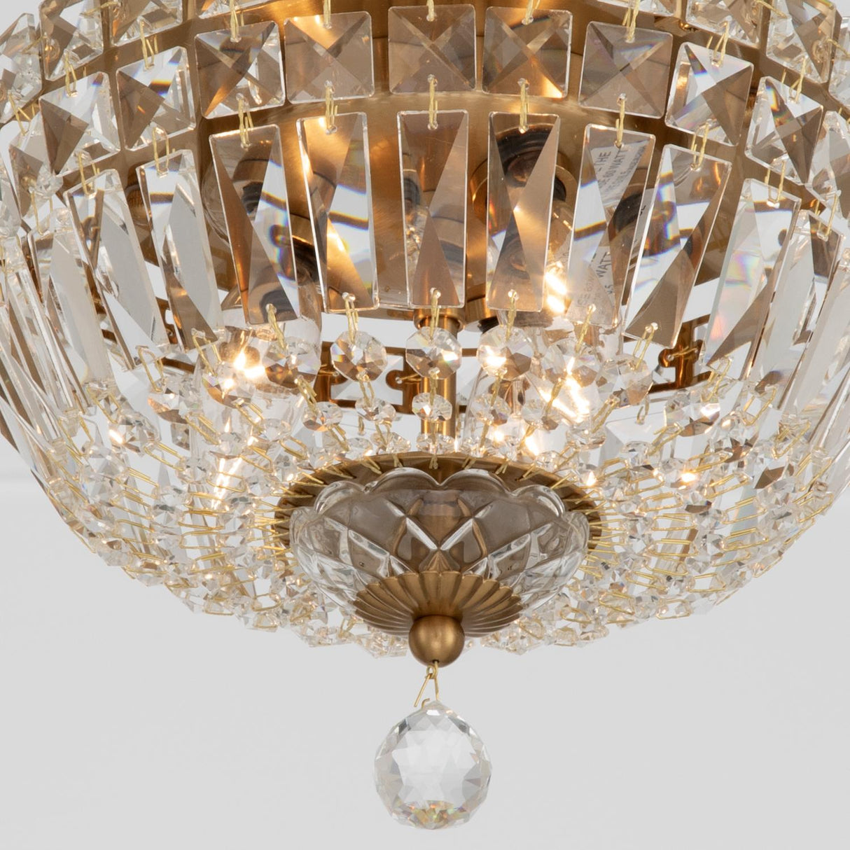 Crystorama Roslyn 10'' Aged Brass Flush Mount