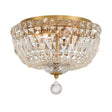 Crystorama Roslyn 12'' Aged Brass Flush Mount