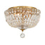 Crystorama Roslyn 12'' Aged Brass Flush Mount