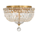 Crystorama Roslyn 12'' Aged Brass Flush Mount
