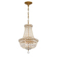 Crystorama Roslyn 12'' Aged Brass Chandelier