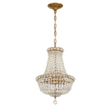 Crystorama Roslyn 12'' Aged Brass Chandelier