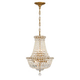 Crystorama Roslyn 12'' Aged Brass Chandelier