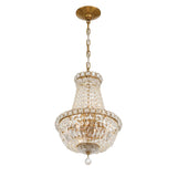 Crystorama Roslyn 12'' Aged Brass Chandelier
