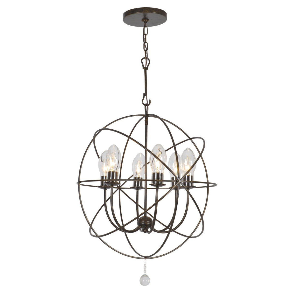 Crystorama Solaris 28.5'' English Bronze Outdoor Chandelier
