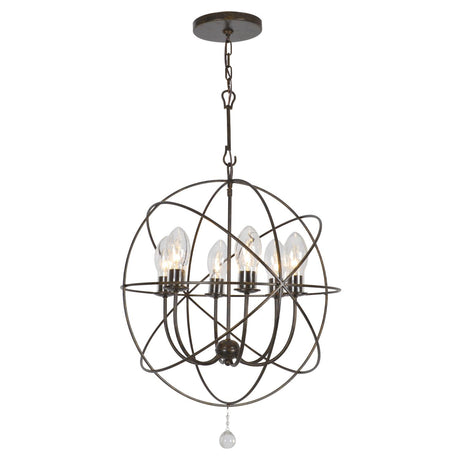 Crystorama Solaris 28.5'' English Bronze Outdoor Chandelier