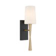Crystorama Trenton 5'' Aged Brass + Black Forged Sconce