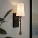 Crystorama Trenton 5'' Aged Brass + Black Forged Sconce