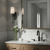 Crystorama Trenton 5'' Black Forged Sconce