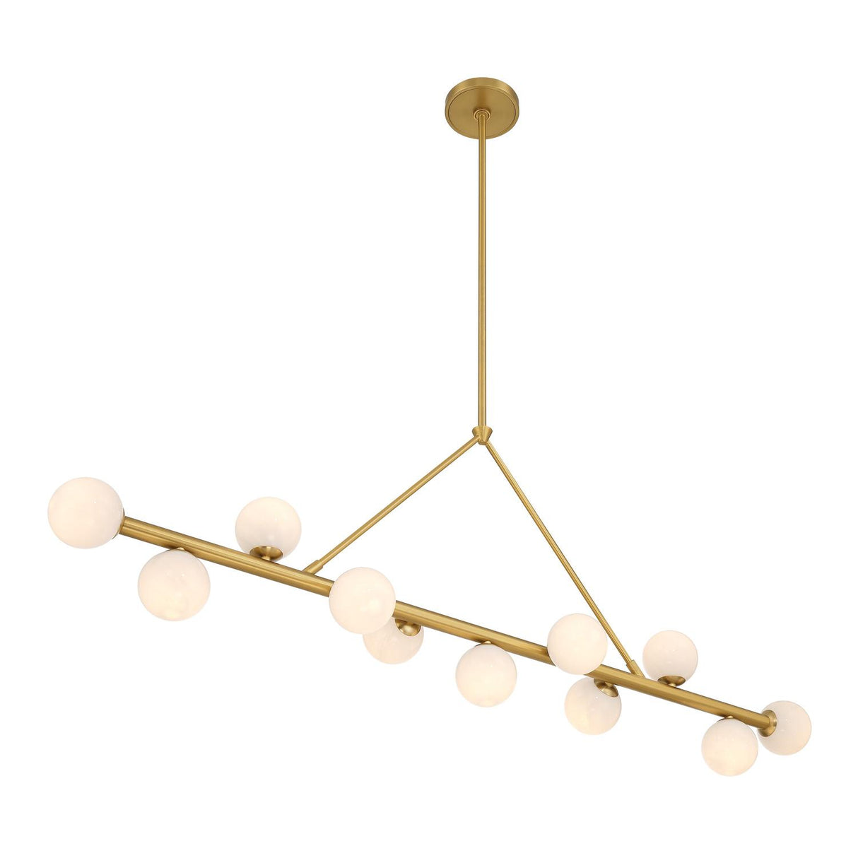 Crystorama Terrell 46.5'' LED Luxe Gold Linear Chandelier