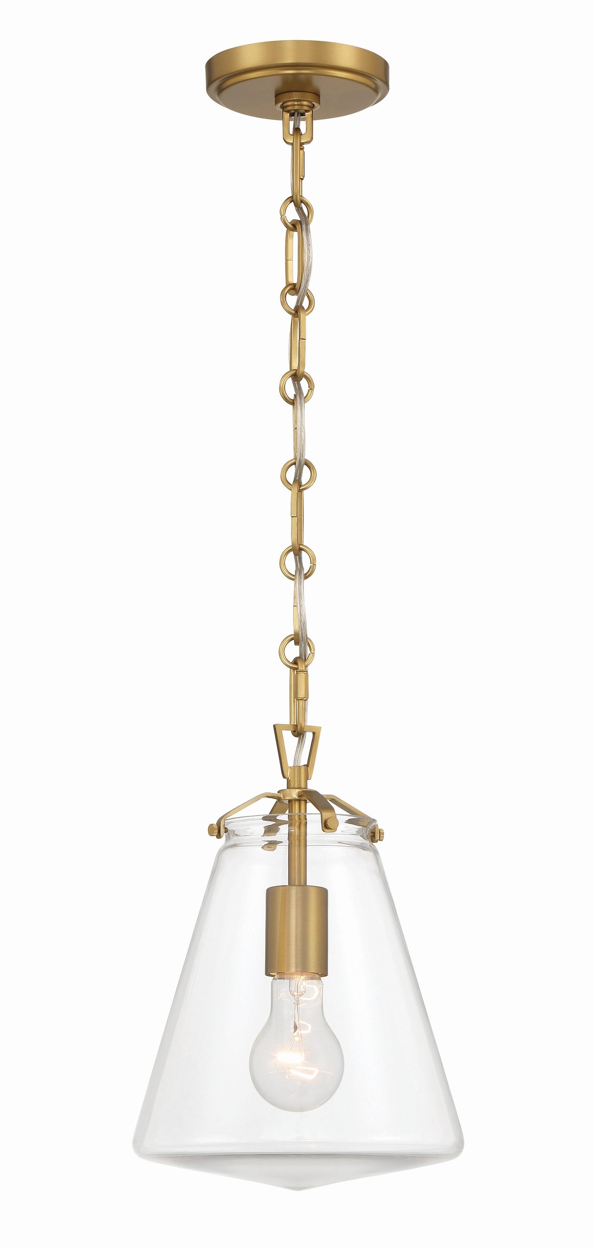Crystorama Voss 8.25'' Luxe Gold Pendant