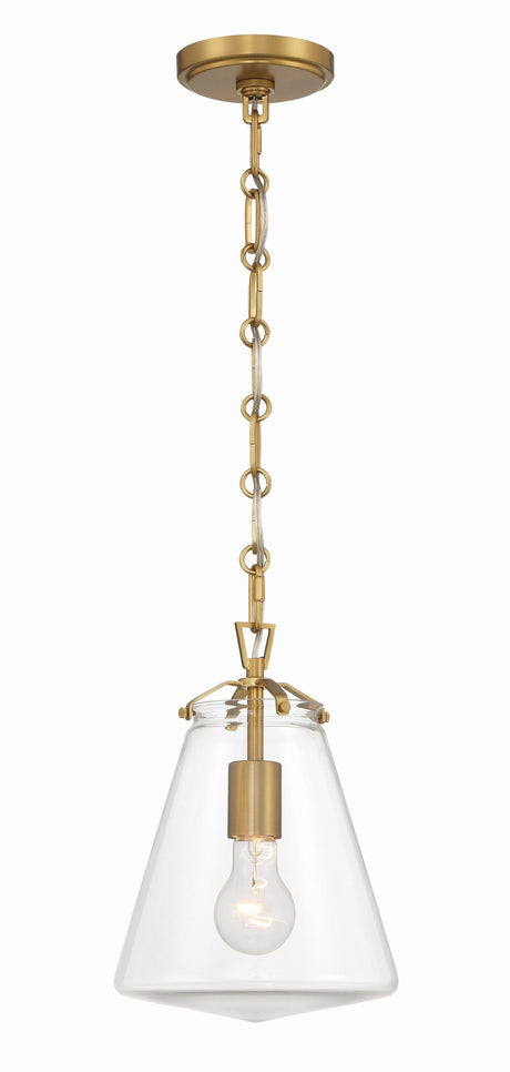 Crystorama Voss 8.25'' Luxe Gold Pendant