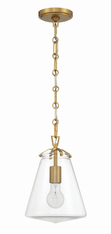 Crystorama Voss 8.25'' Luxe Gold Pendant