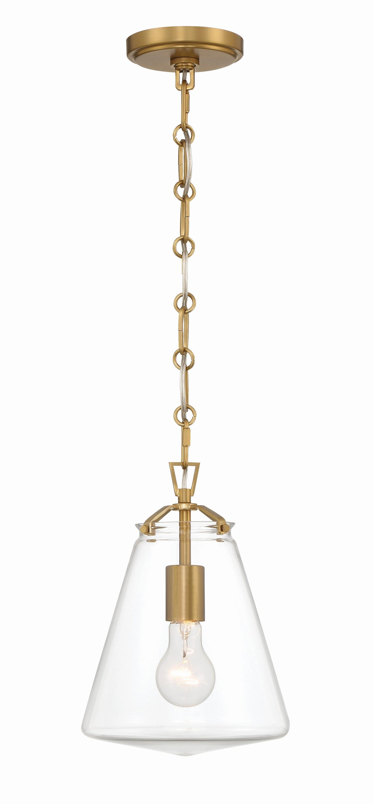 Crystorama Voss 8.25'' Luxe Gold Pendant