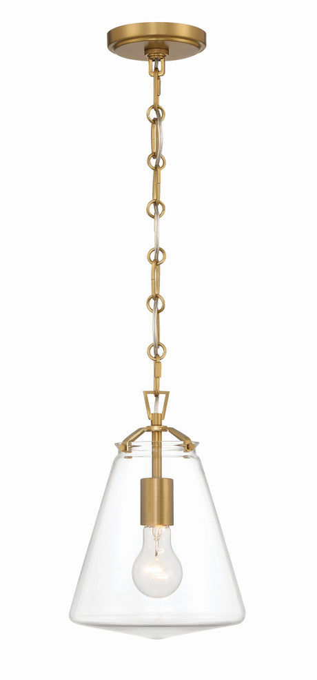 Crystorama Voss 8.25'' Luxe Gold Pendant