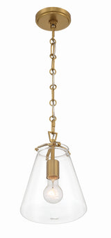 Crystorama Voss 8.25'' Luxe Gold Pendant