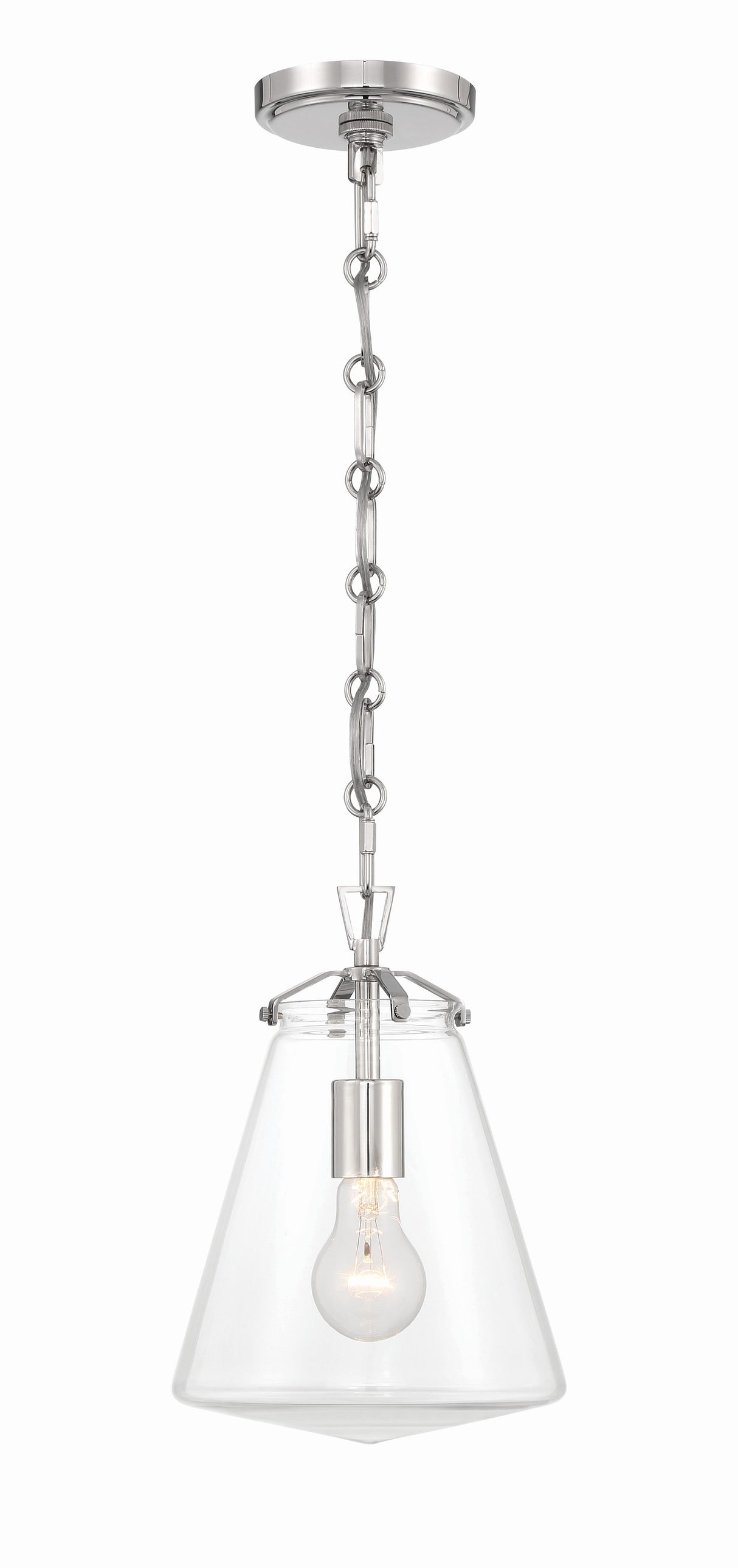 Crystorama Voss 8.25'' Polished Nickel Pendant