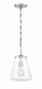 Crystorama Voss 8.25'' Polished Nickel Pendant