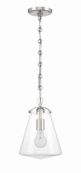 Crystorama Voss 8.25'' Polished Nickel Pendant