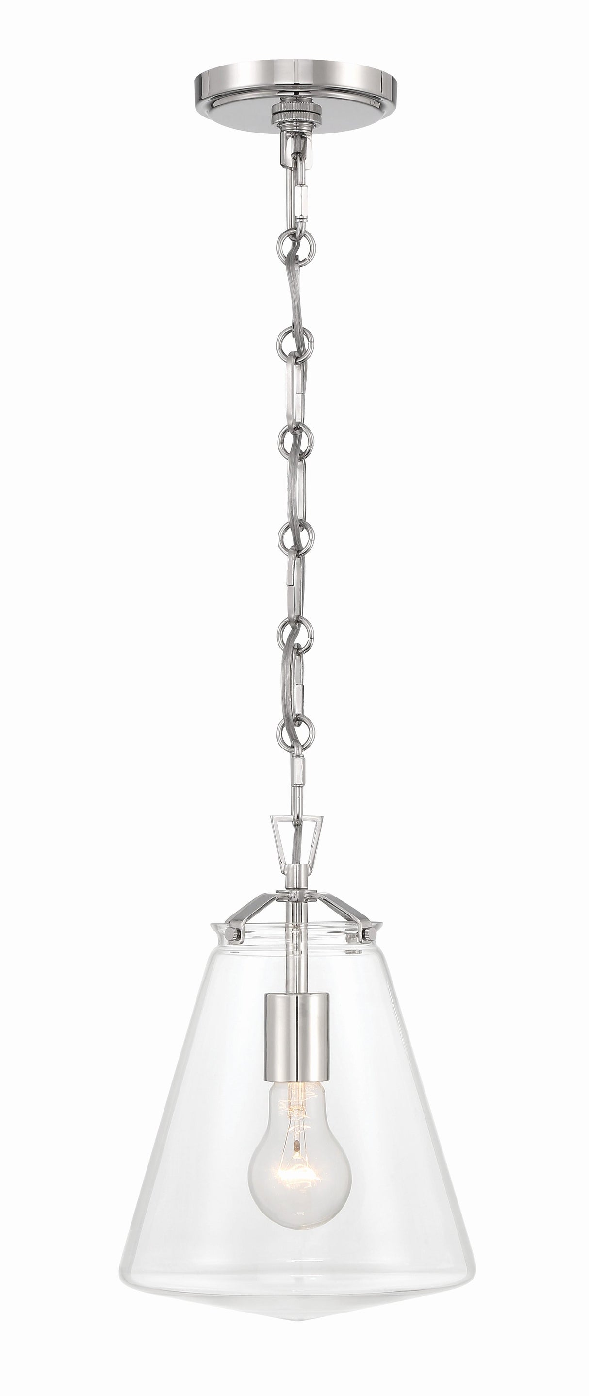 Crystorama Voss 8.25'' Polished Nickel Pendant