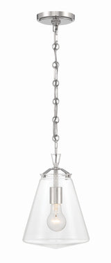 Crystorama Voss 8.25'' Polished Nickel Pendant