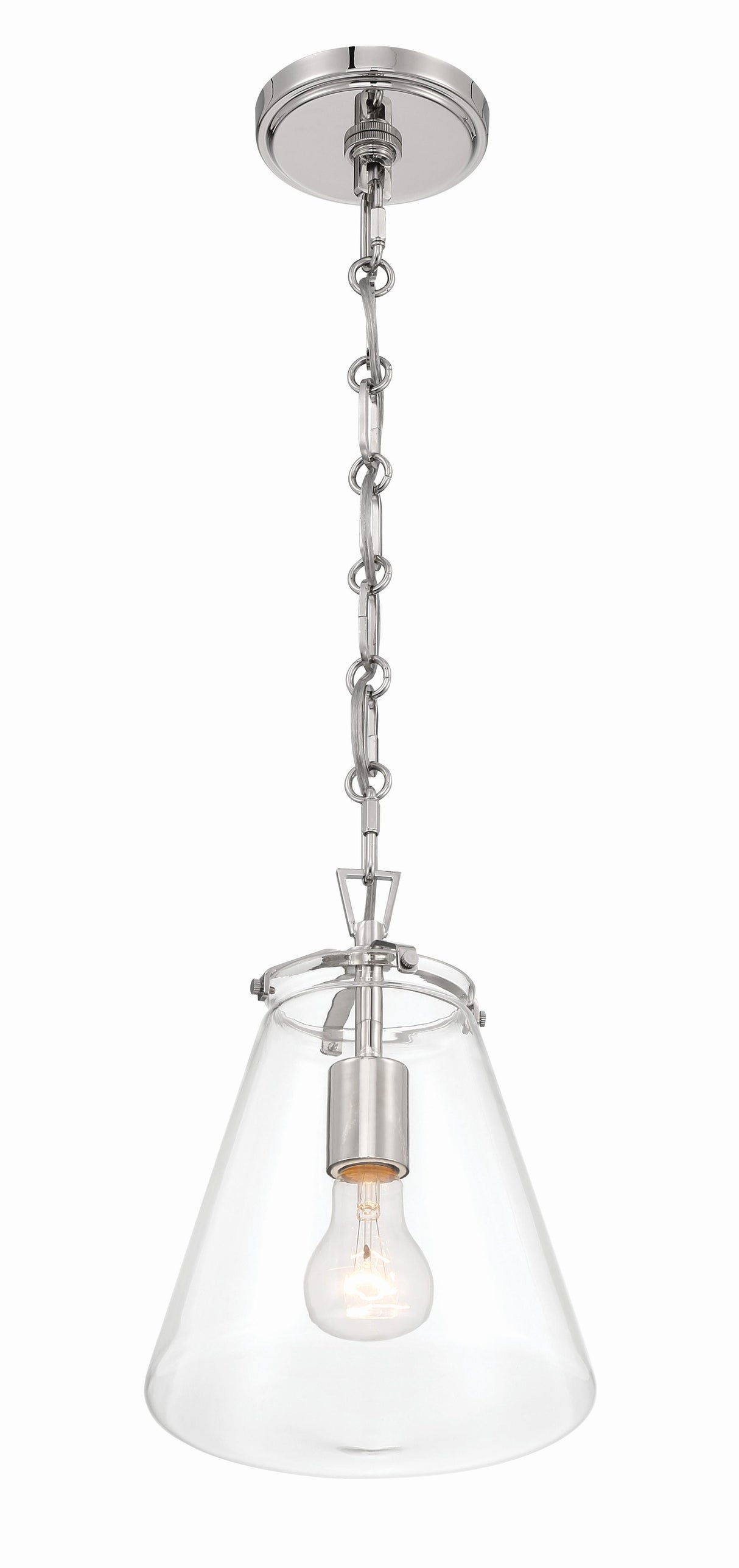 Crystorama Voss 8.25'' Polished Nickel Pendant