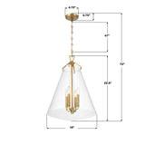 Crystorama Voss 18'' Luxe Gold Pendant