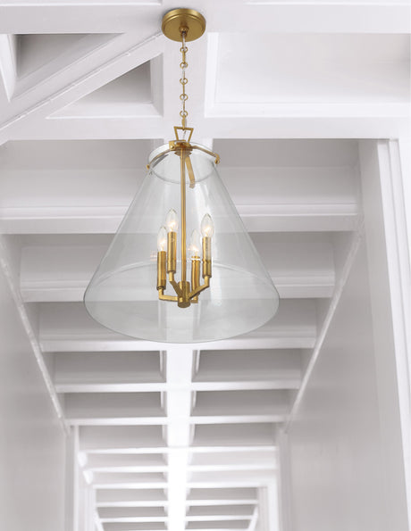 Crystorama Voss 18'' Luxe Gold Pendant