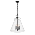 Crystorama Voss 18'' Matte Black Pendant