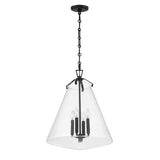 Crystorama Voss 18'' Matte Black Pendant